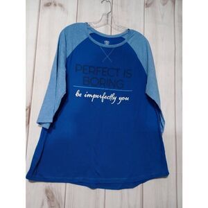 Athletic‎ Works Shirt Ladies 3x Blue Perfect is Boring